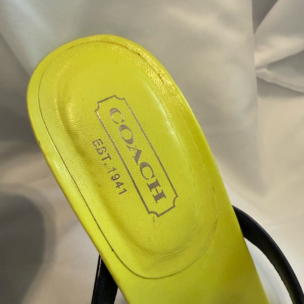 Coach Lime Green Ladybug Strappy High Heeled Sandals size 9 - Picture 6 of 8